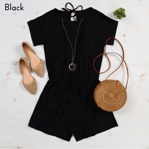 Black keyhole Romper